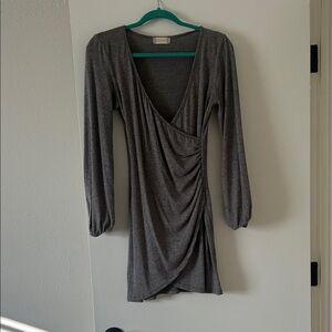 Altered State Elegant Gray Wrap Dress